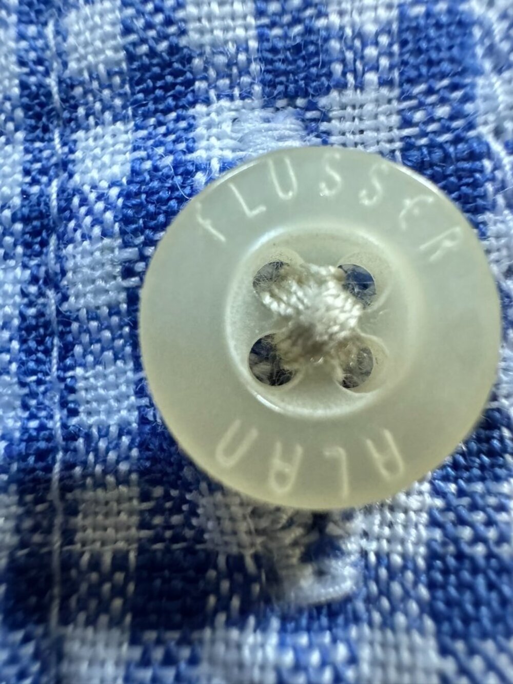 Blue White Linen Gingham Shirt XL NWT Classic Prep - Picture 4 of 9